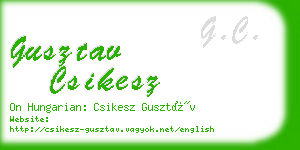 gusztav csikesz business card